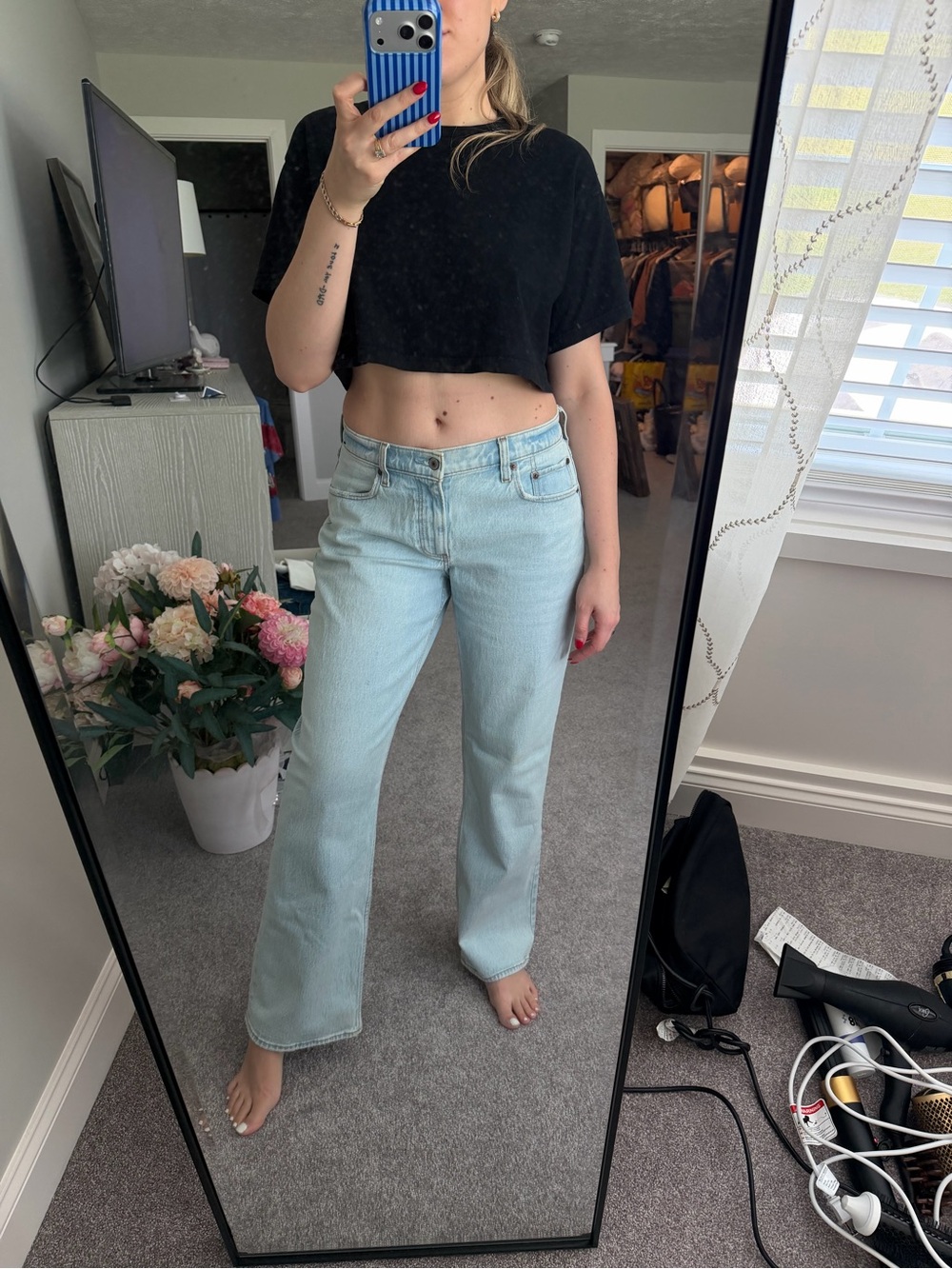 Abercrombie & Fitch Light Blue Straight Curve Love Leg Women’s Jeans